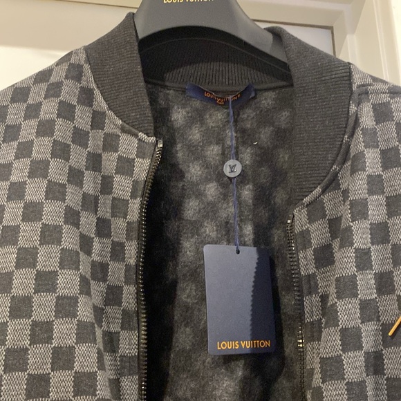 NWT  men's, Louis Vuitton checkered zip up cardigan - Picture 6 of 8